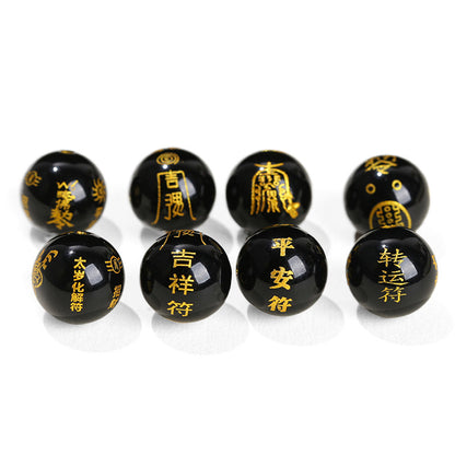 agate peace talisman round beads