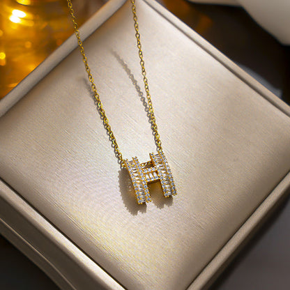 Brincos com letra H, moda elegante, joias de orelha de luxo minimalistas para mulheres 