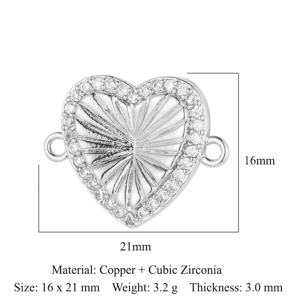 Copper zircon DIY jewelry accessories dripping love
