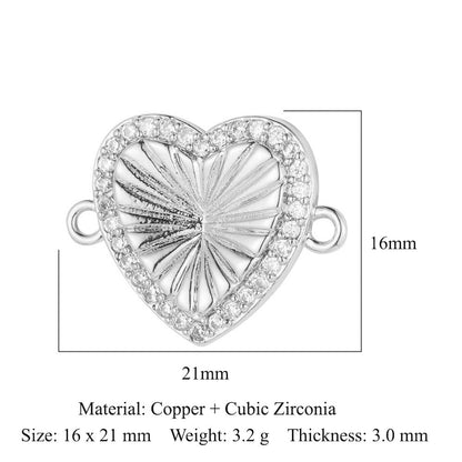 Copper zircon DIY jewelry accessories dripping love
