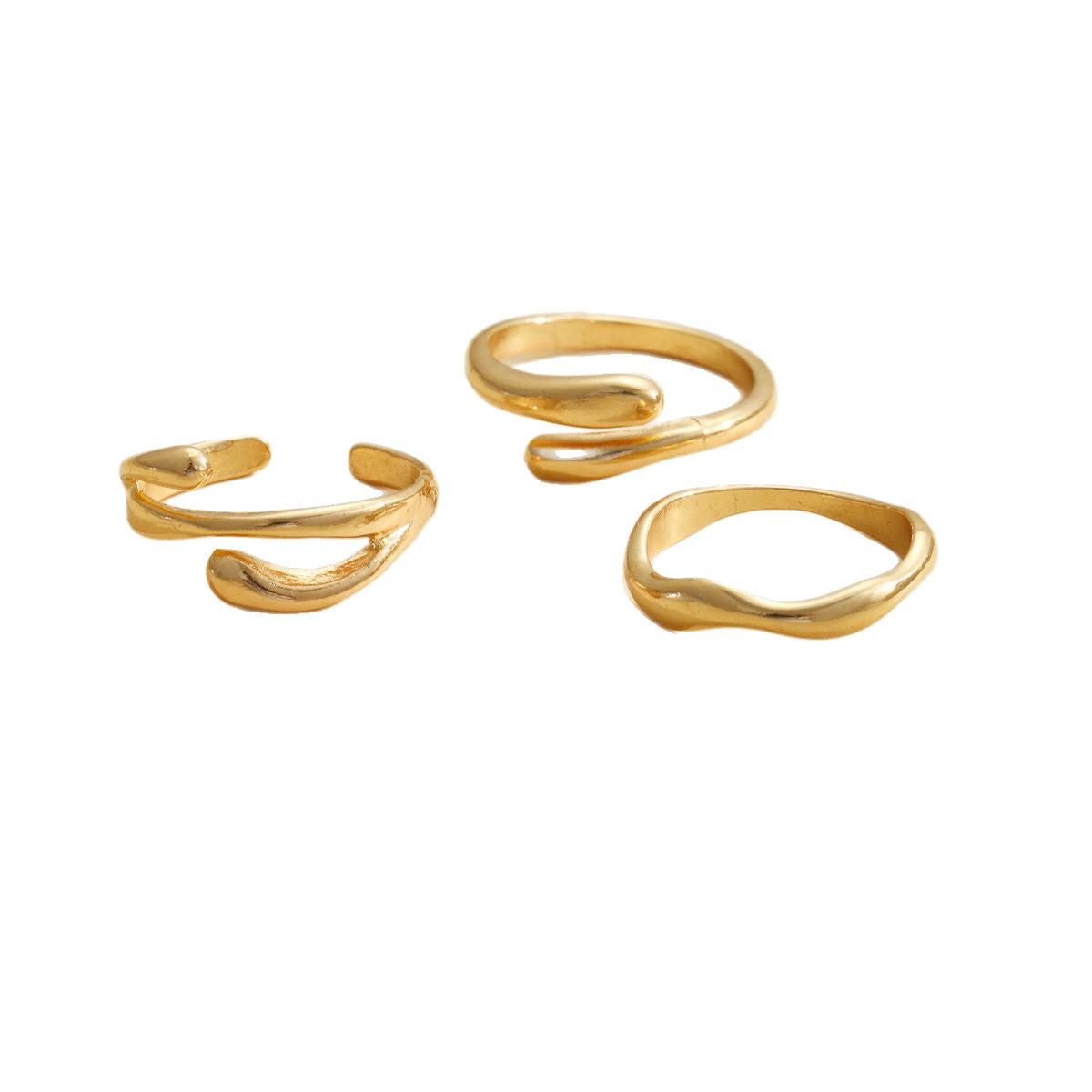 Irregular Water Drop Ring Set