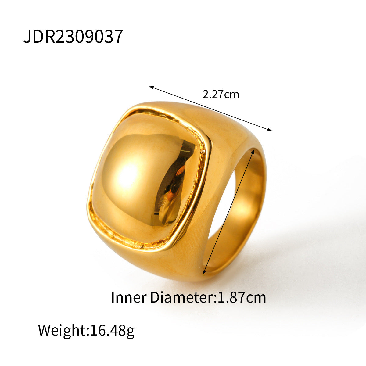 Exaggerated spherical ring