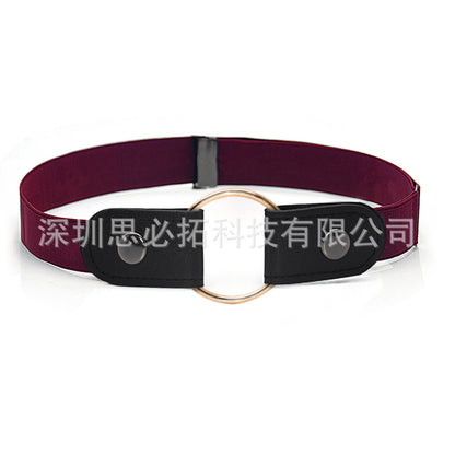 Braided leather button belt