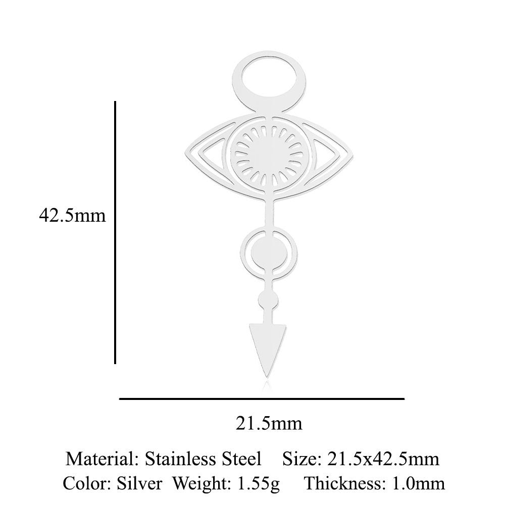 5 pcs/bag Ocean Wave Fish Scale Titanium Steel Pendant