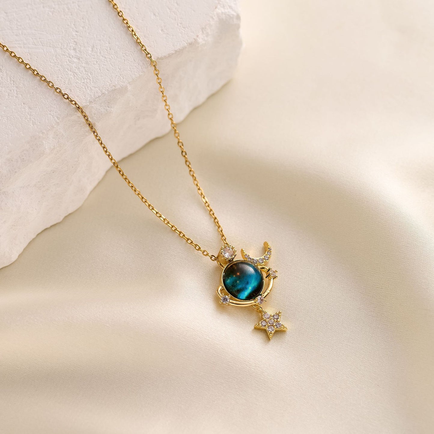 Blue Planet Necklace Woman