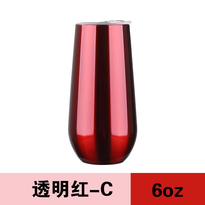 Stainless steel long-necked red wine glass