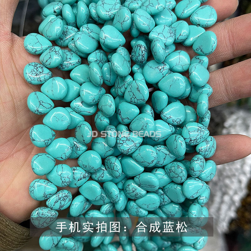 Crystal agate water drop beads loose beads