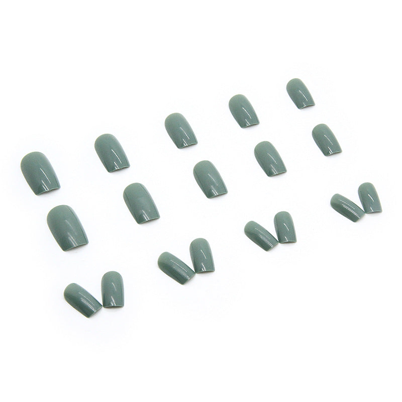 Forest Green Square Nails