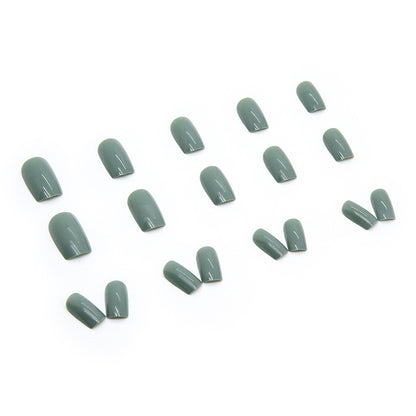 Forest Green Square Nails