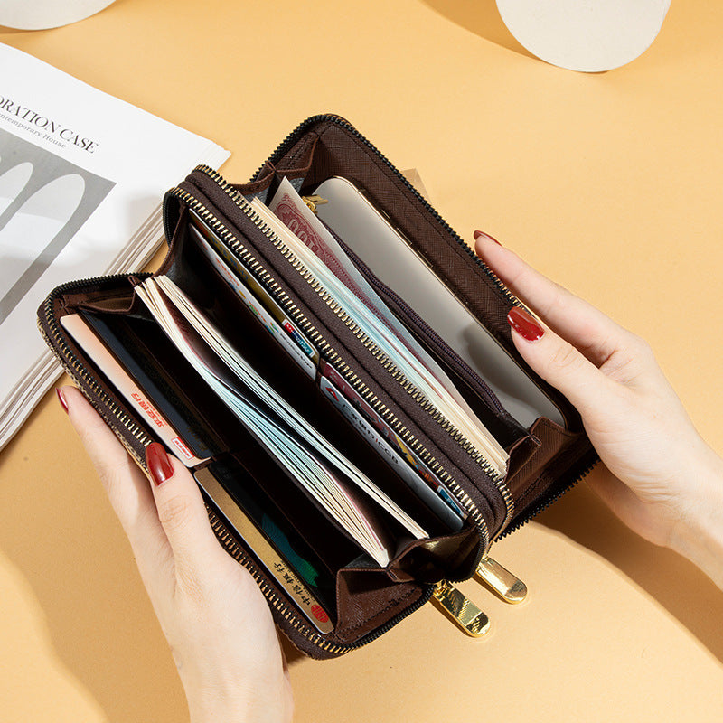 Double Layer Double Zipper Large Capacity Wallet