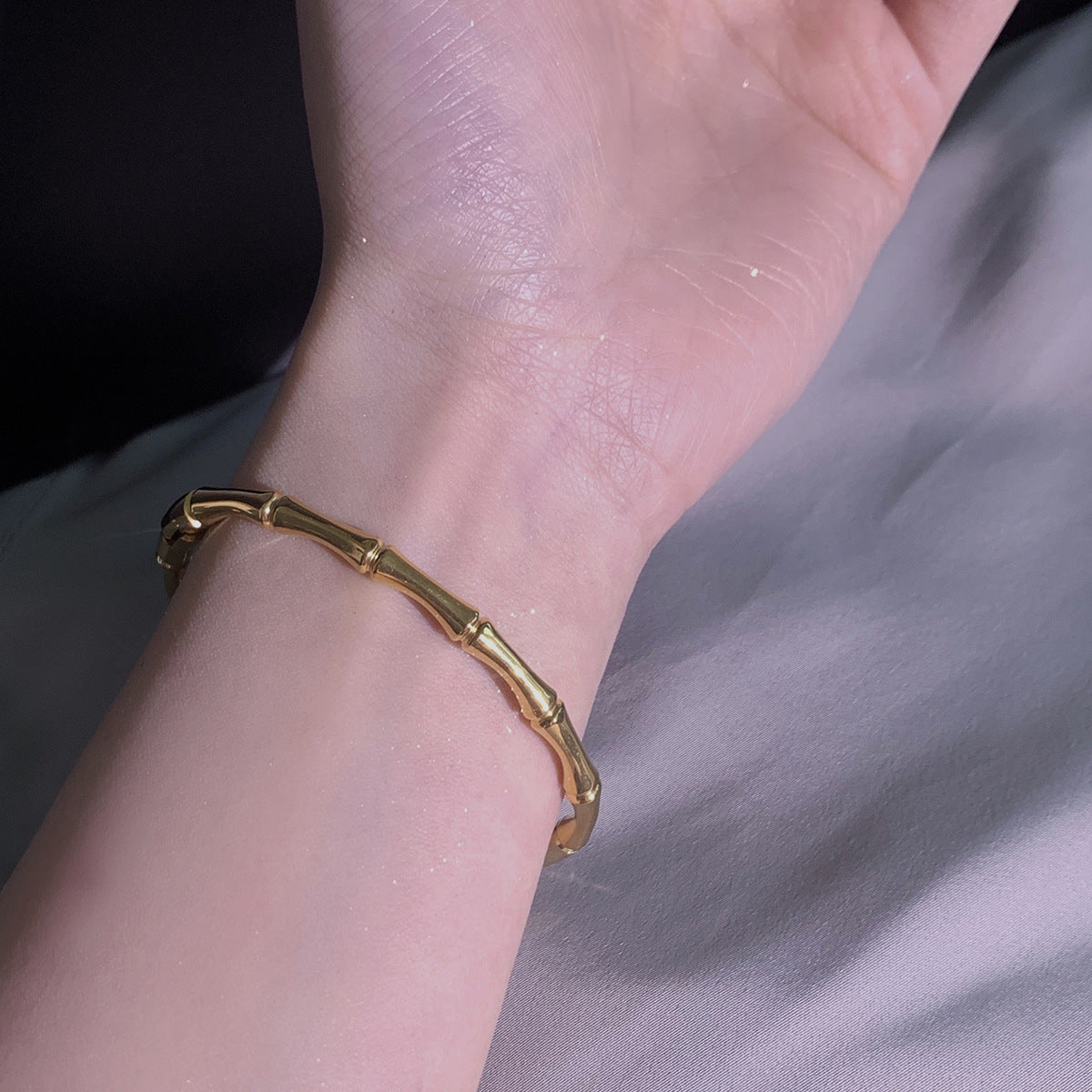 Bamboo titanium steel bracelet