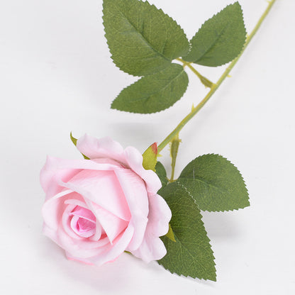Simulation velvet rose single
