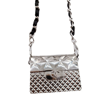 Pearl chain metal box bag women's summer