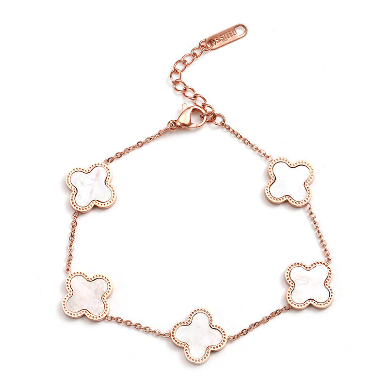 The new titanium steel bracelet is versatile for women