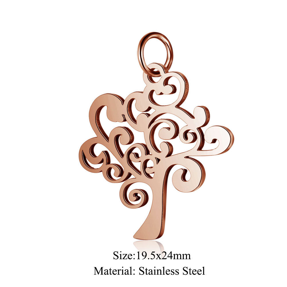 5 pcs/titanium steel pendant LOVE pentagram elephant cat