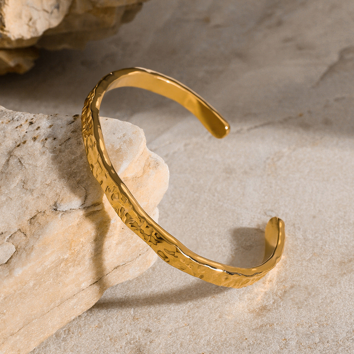 Wave pattern cuff bracelet
