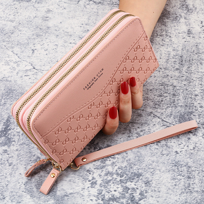 Fashion embossed large capacity wallet
