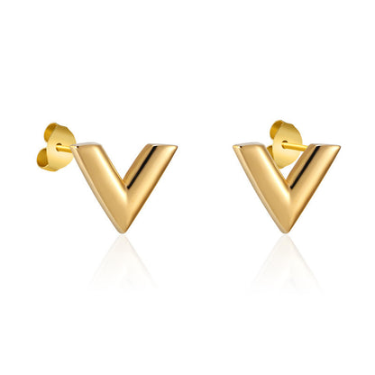 V letter necklace