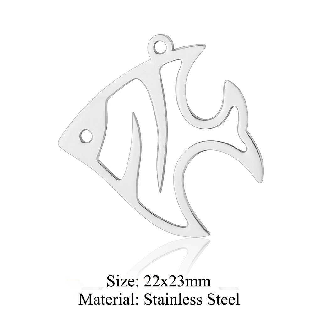 5 pcs/titanium steel pendant pigeon owl dolphin