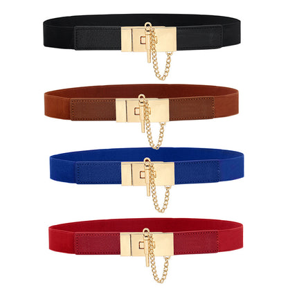Fashion women's thin belt elastic