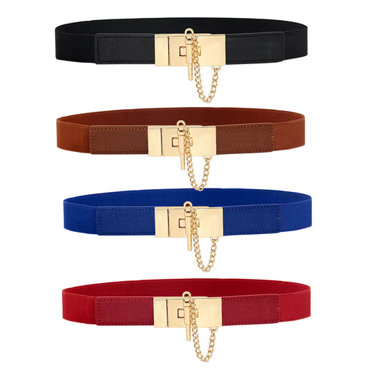 Fashion women's thin belt elastic