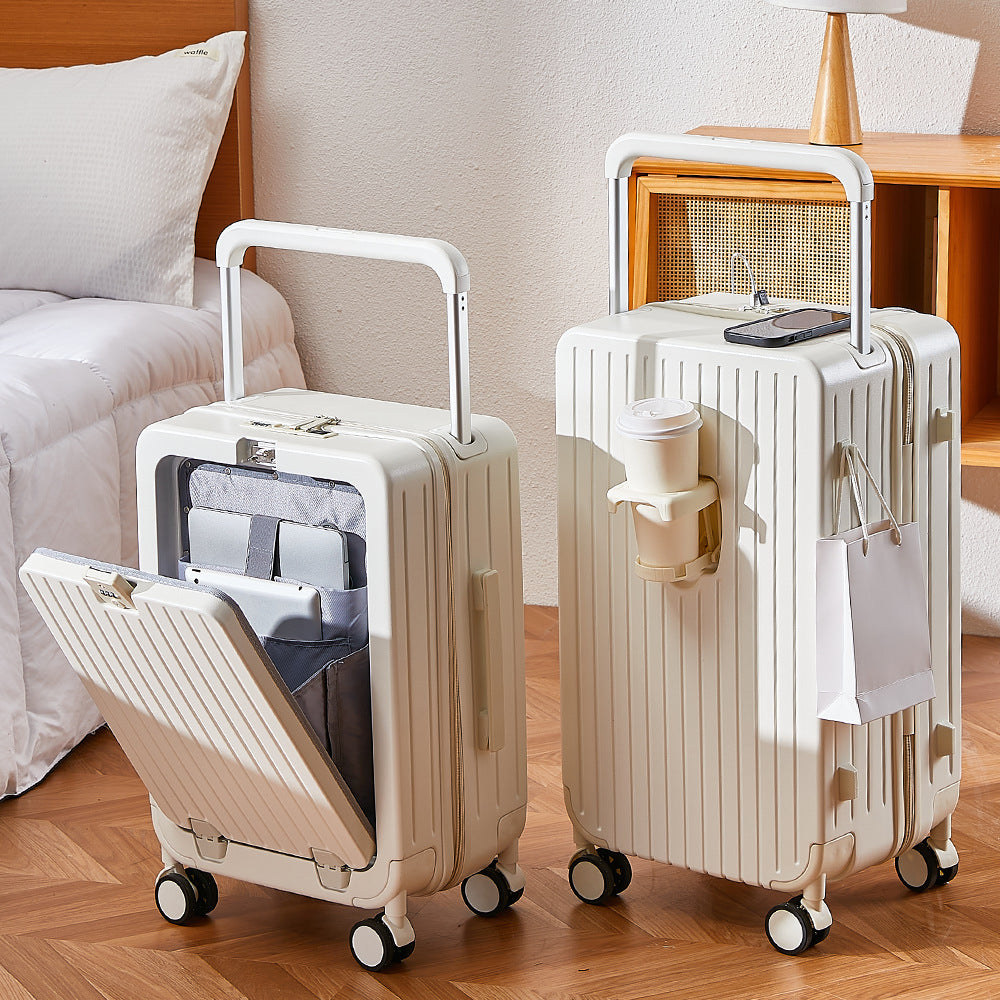 Front open suitcase universal wheel