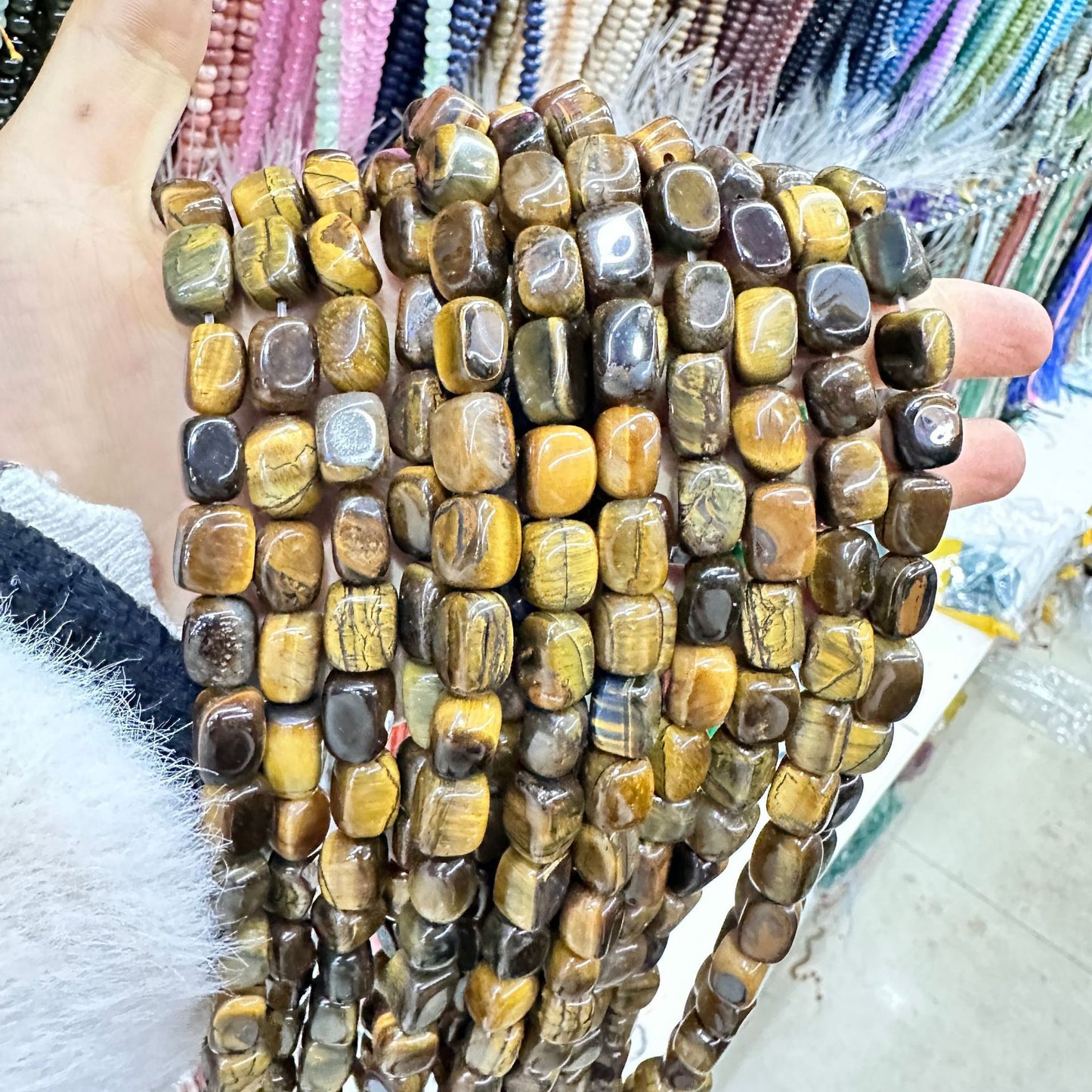 8*12mm natural stone lapis lazuli agate rounded square beads