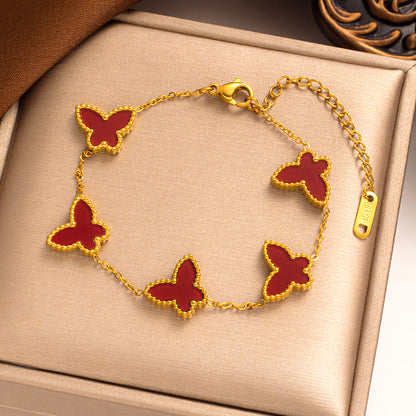 Butterfly Titanium Steel Bracelet - Trendy & Versatile Design