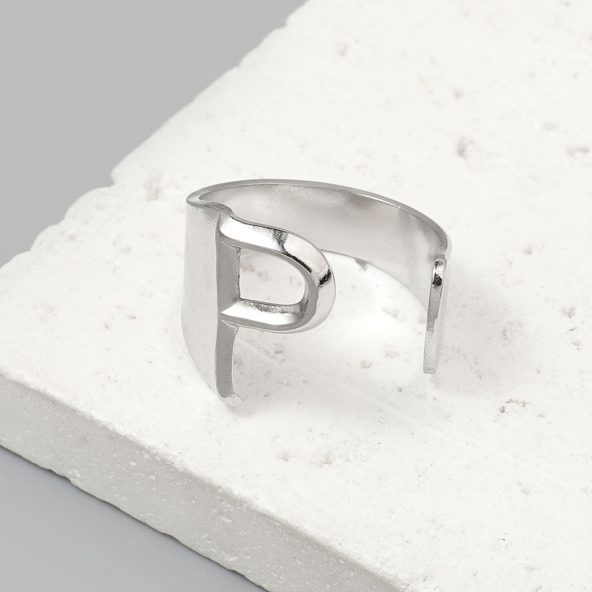 Titanium steel 26 English letter ring