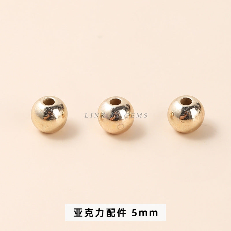 Gold-plated acrylic beads