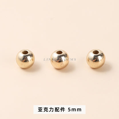 Gold-plated acrylic beads