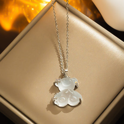 Colar de estrela de aço de titânio, joias elegantes e minimalistas 
