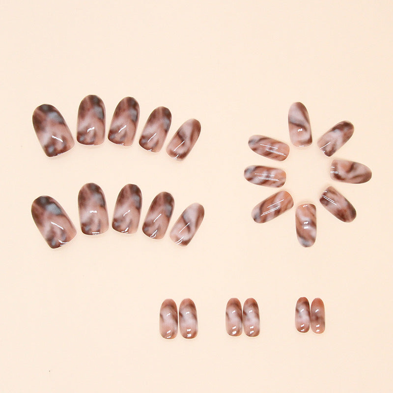 Uñas postizas ovaladas ombré, 24 piezas 