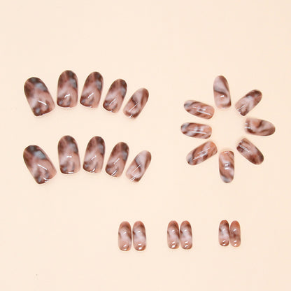 Uñas postizas ovaladas ombré, 24 piezas 