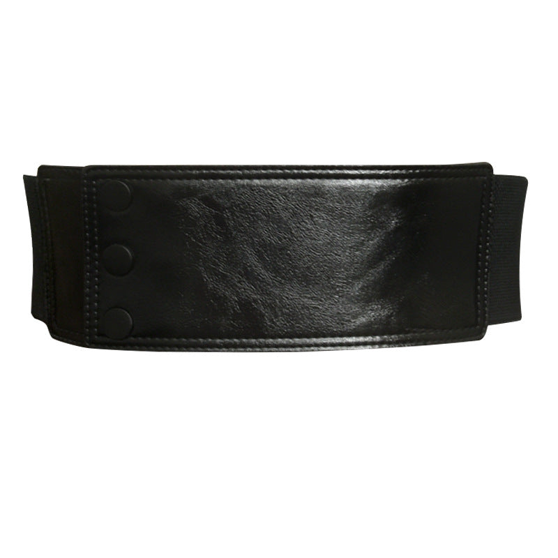 Saddle Bag Letter Elastic Wide Belt