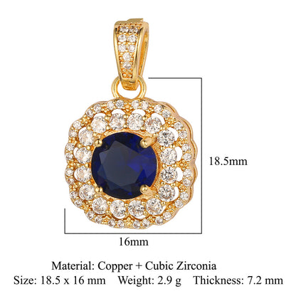 Water drop oval square imitation jade gemstone necklace pendant