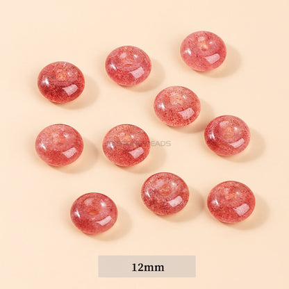Gray Moonlight Pixiu Red Strawberry Crystal Pendant