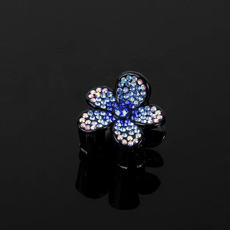 Horquilla pequeña fija con forma de cola de caballo alta y diamantes de imitación 