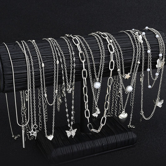 Star, Moon & Butterfly 14-Piece Necklace Set