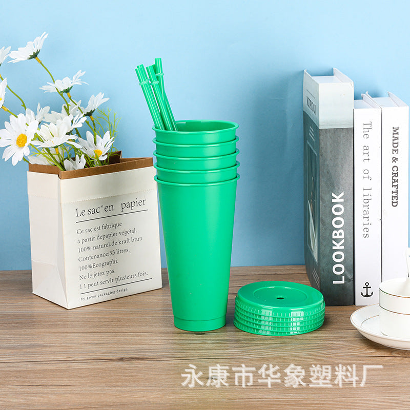 710Ml Forest Green Straw Cup