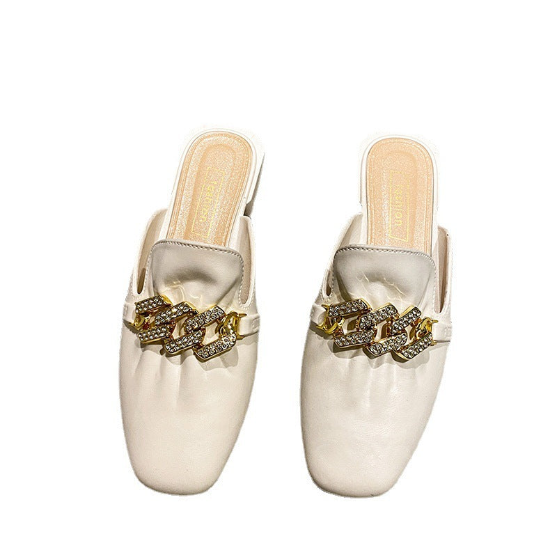 Chain beach sandals women