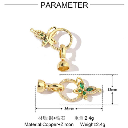 Tulip copper zircon detachable universal buckle connection buckle