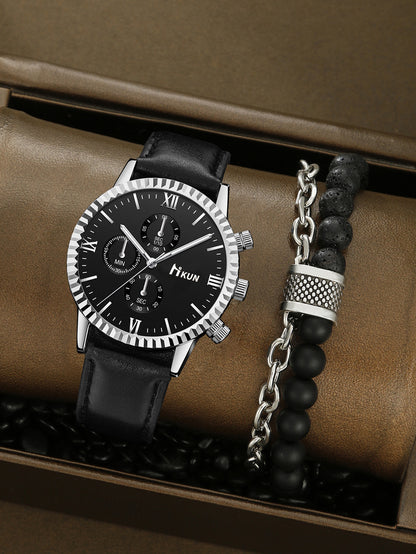 Quartz Watch Business Bracelet Set
