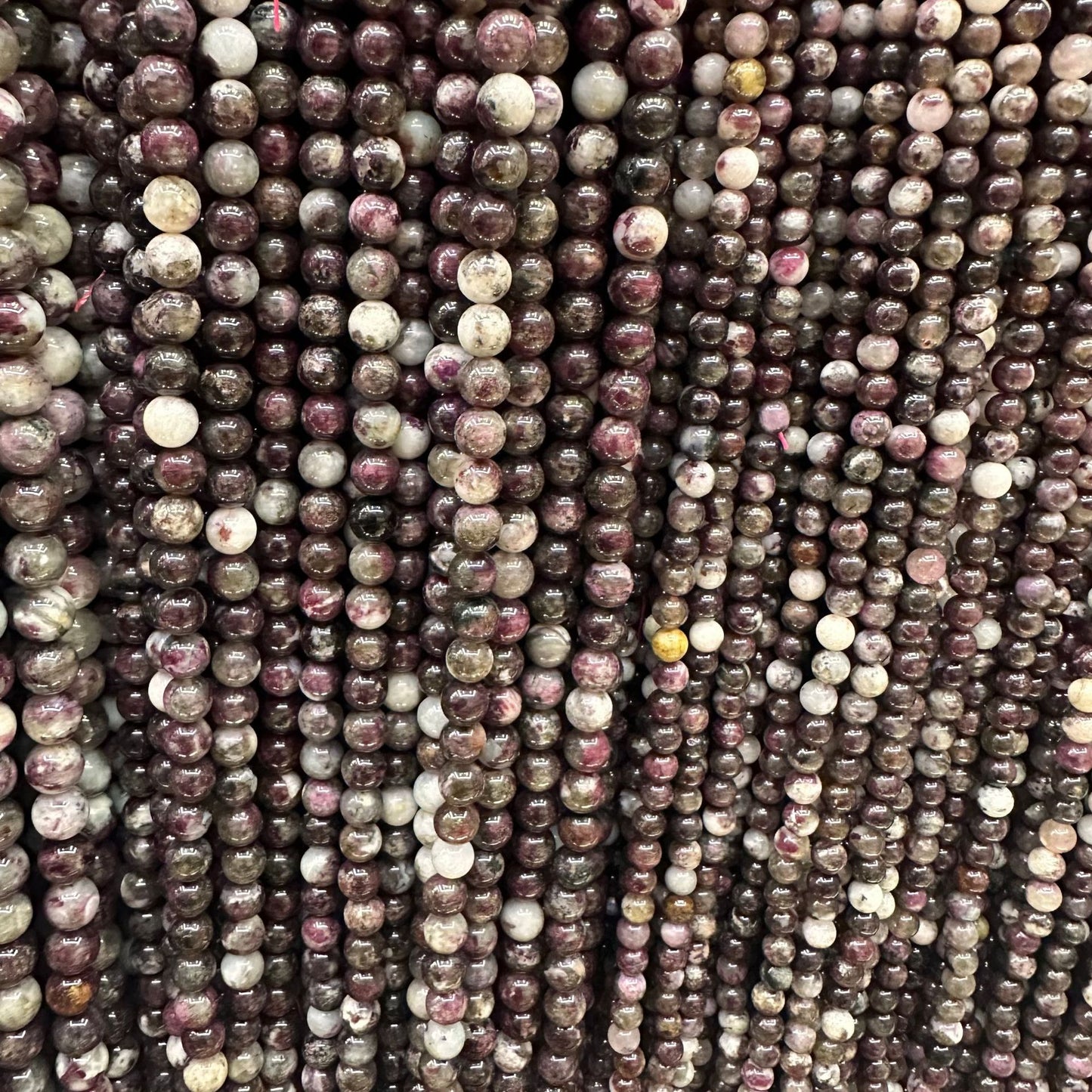 Cuentas de cristal de turmalina de flor de ciruelo natural de 4-12 mm 