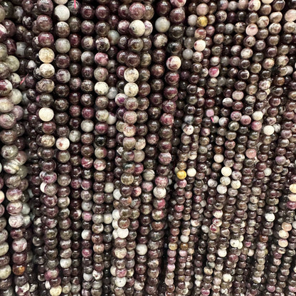 Cuentas de cristal de turmalina de flor de ciruelo natural de 4-12 mm 