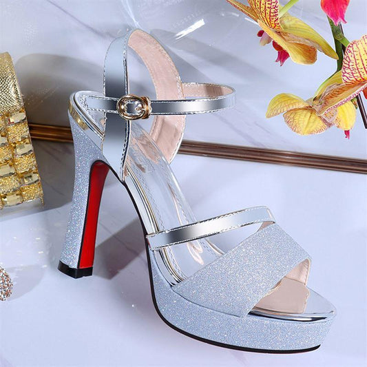 Waterproof table fashion high heels