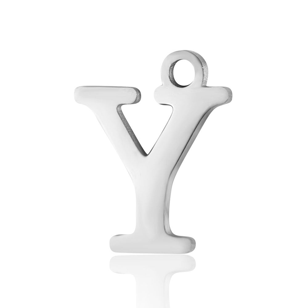 5 pcs/bag letter titanium steel pendant