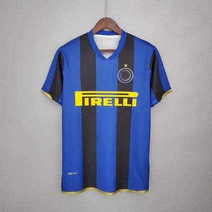 08-09 Inter UCL 10 Crespo 7 Figo Camiseta Retro 