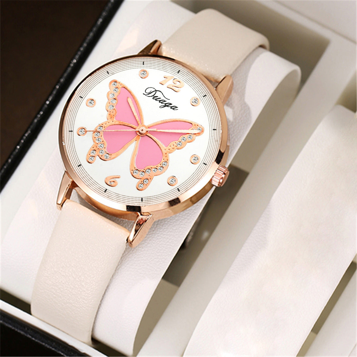 Watch Pearl Butterfly Jewelry Set