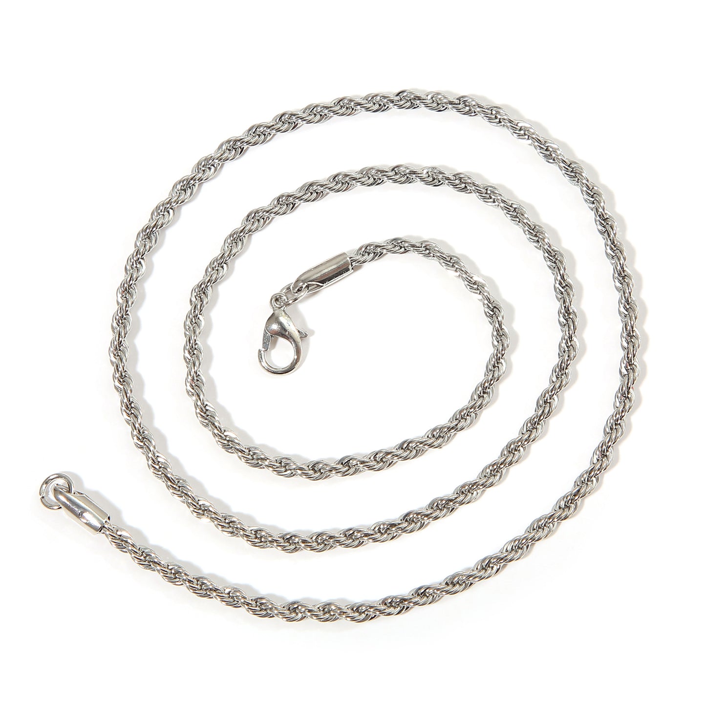Men's 3mm Twisted Rope Chain Necklace